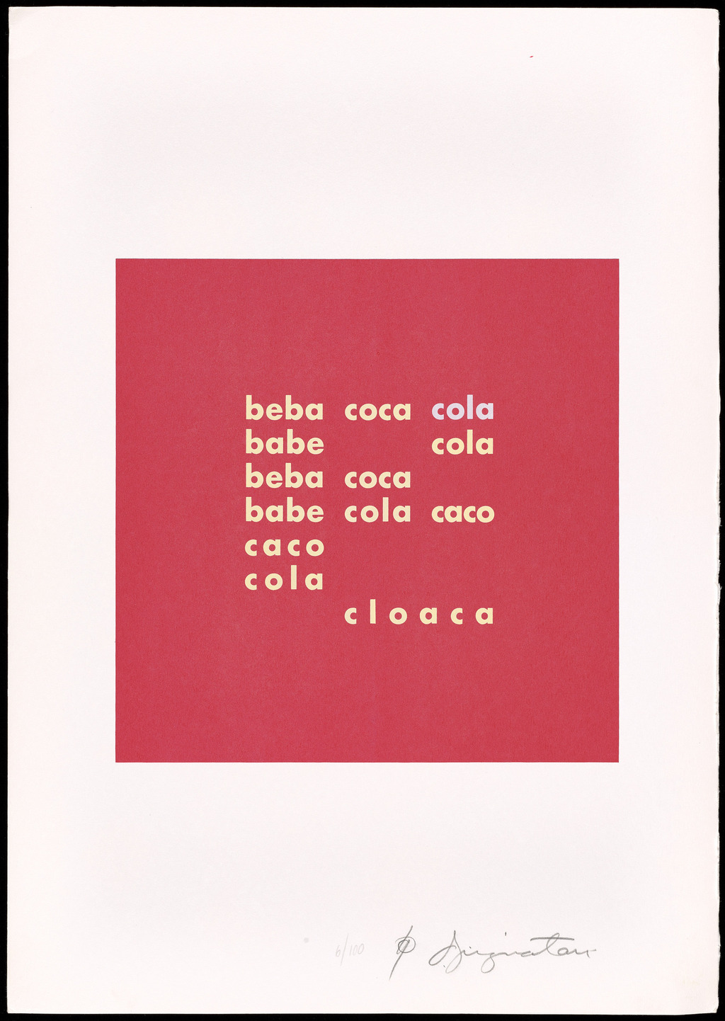 Beba Coca Cola by Decio Pignatari